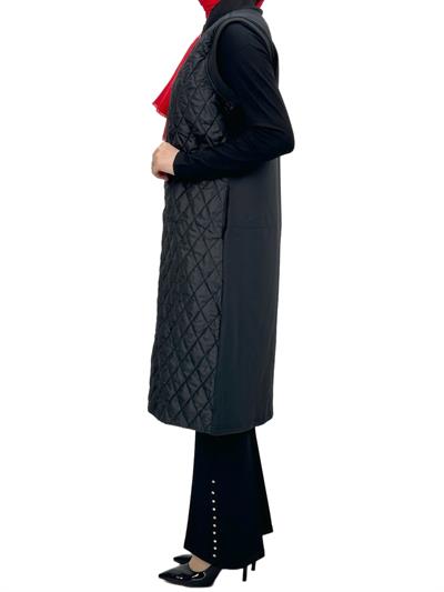 Kapitone Yelek Siyah OTW735