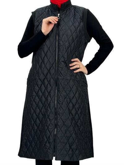 Kapitone Yelek Siyah OTW735