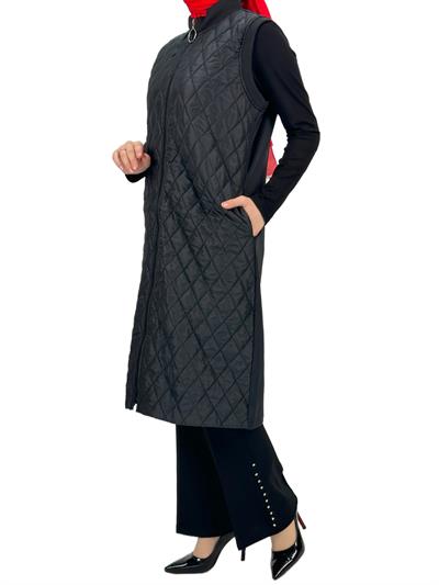 Kapitone Yelek Siyah OTW735