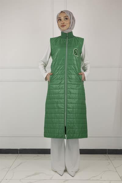 Kapitone Yelek Yeşil OTW6014