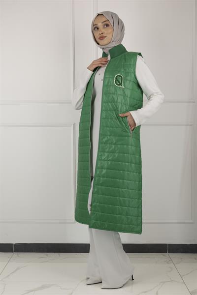 Kapitone Yelek Yeşil OTW6014