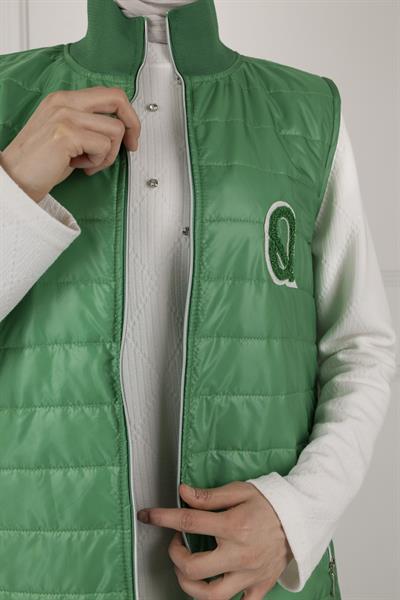 Kapitone Yelek Yeşil OTW6014