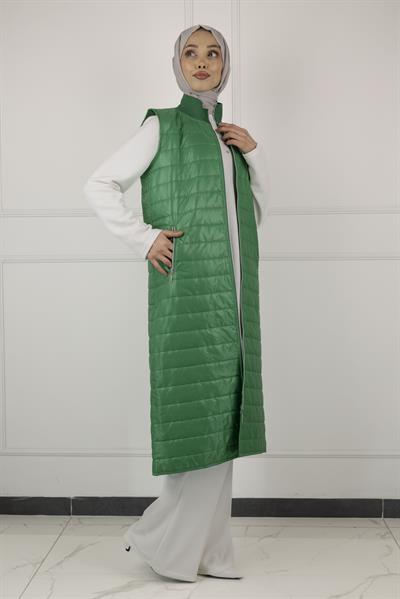 Kapitone Yelek Yeşil OTW6014