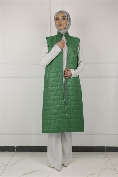 Kapitone Yelek Yeşil OTW6014