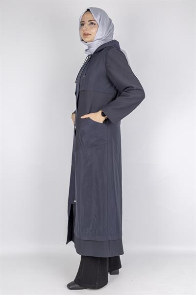 Kapüşonlu Spor Tesettür Kap Lacivert OTW1458