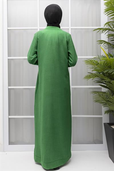 KETEN FERMUARLI GÜNLÜK ELBİSE Benetton OTW2086