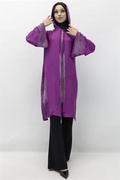 KETEN KAP Mor OTW6290TAŞLI