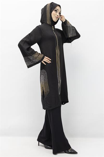 KETEN KAP Siyah OTW6290TAŞLI