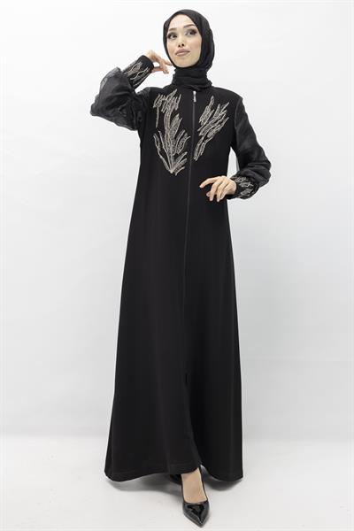 Kolları Organze Ferace Siyah OTW36185