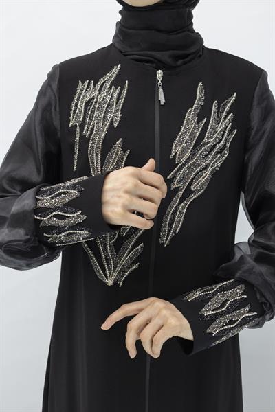 Kolları Organze Ferace Siyah OTW36185