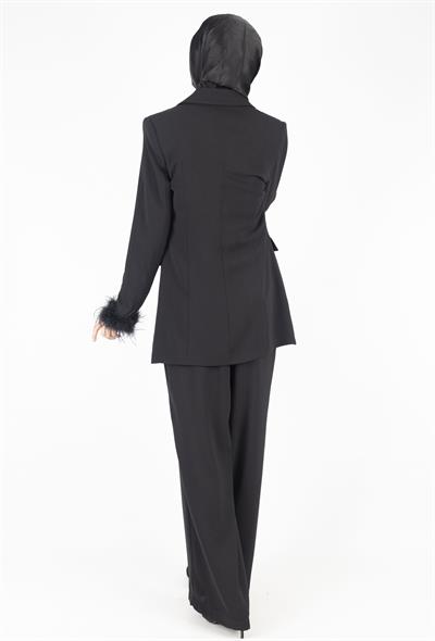 Kolu Otriş Detaylı Takım Siyah OTW15112