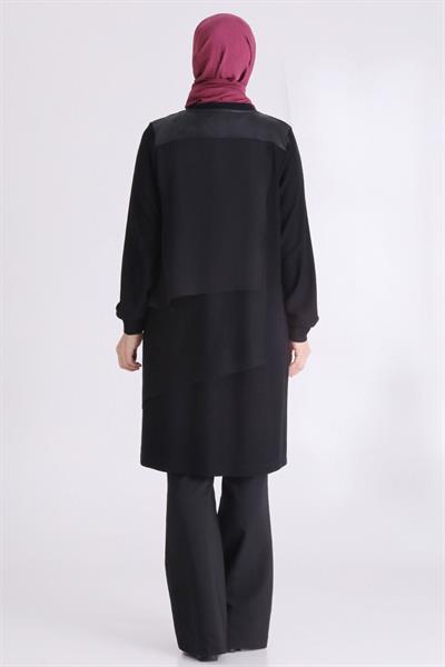 Kolye Aksesuarlı Tunik Siyah OTW20131