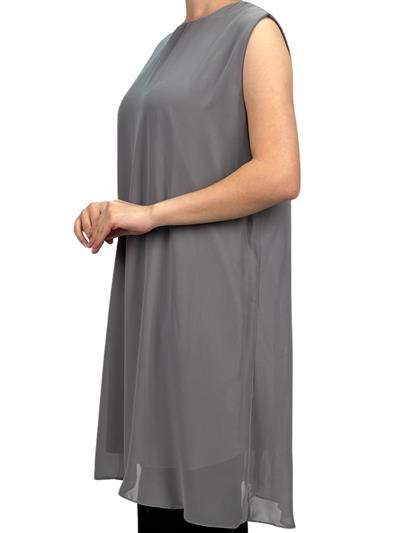 Komple Şifon Kolsuz İçlik Gri OTW895
