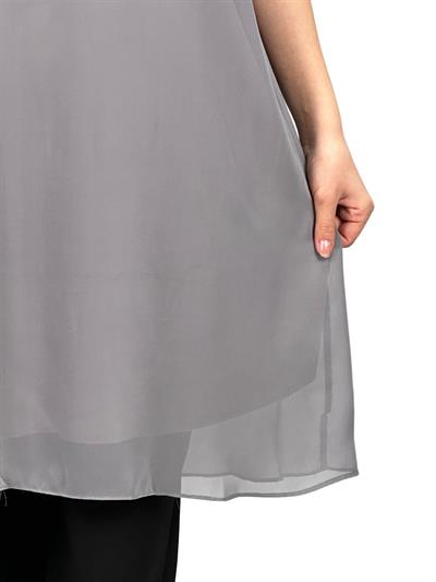 Komple Şifon Kolsuz İçlik Gri OTW895