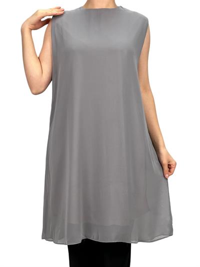 Komple Şifon Kolsuz İçlik Gri OTW895