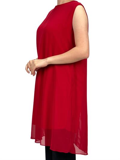 Komple Şifon Kolsuz İçlik Kırmızı OTW895