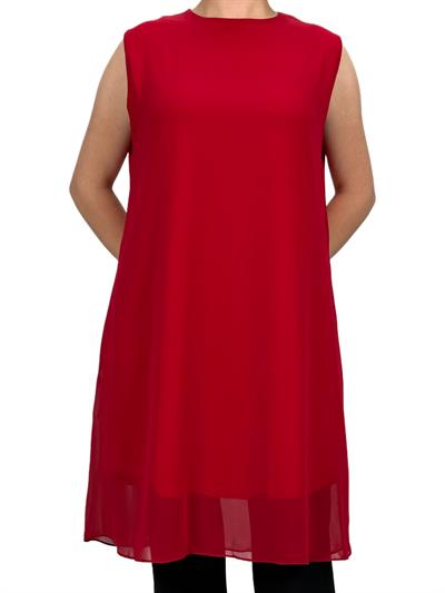 Komple Şifon Kolsuz İçlik Kırmızı OTW895