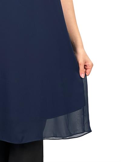 Komple Şifon Kolsuz İçlik Lacivert OTW895