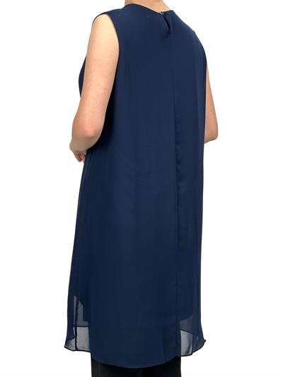 Komple Şifon Kolsuz İçlik Lacivert OTW895