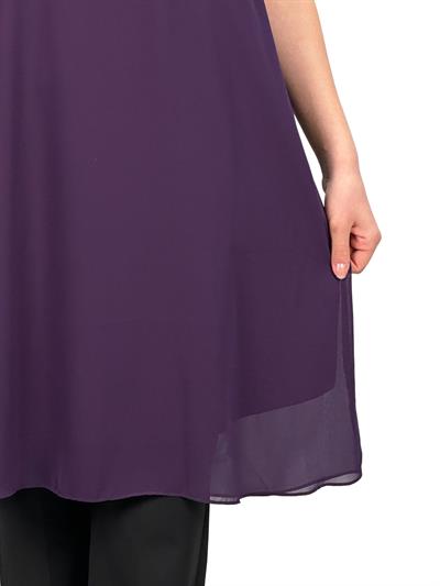 Komple Şifon Kolsuz İçlik Mor OTW895