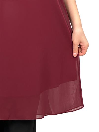 Komple Şifon Kolsuz İçlik Vişne OTW895