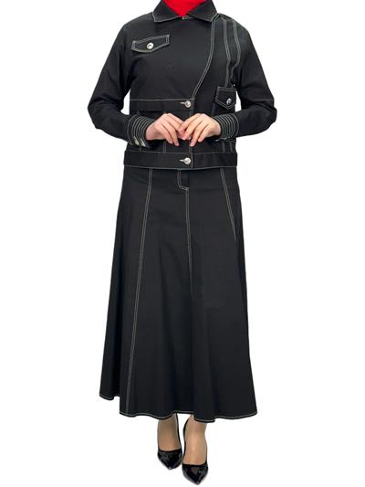 Kot Etekli Takım Siyah OTW2292