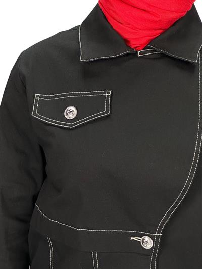 Kot Etekli Takım Siyah OTW2292