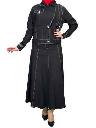 Kot Etekli Takım Siyah OTW2292