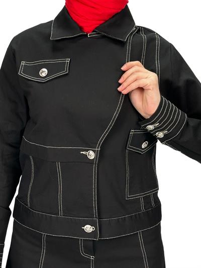 Kot Etekli Takım Siyah OTW2292