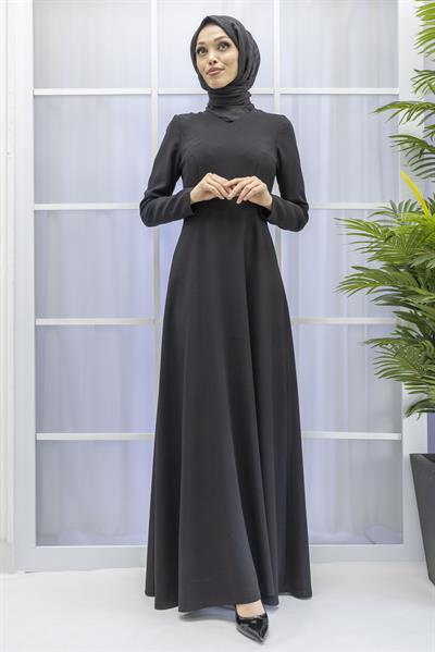 Krep Abiye Elbise Siyah OTW40114