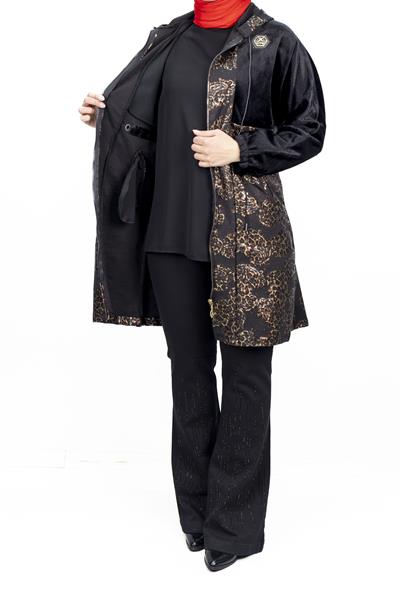 Kürk Detaylı Kap Kahve OTW6124