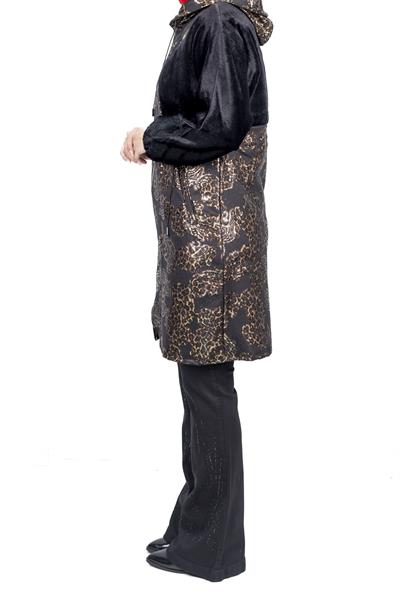 Kürk Detaylı Kap Kahve OTW6124