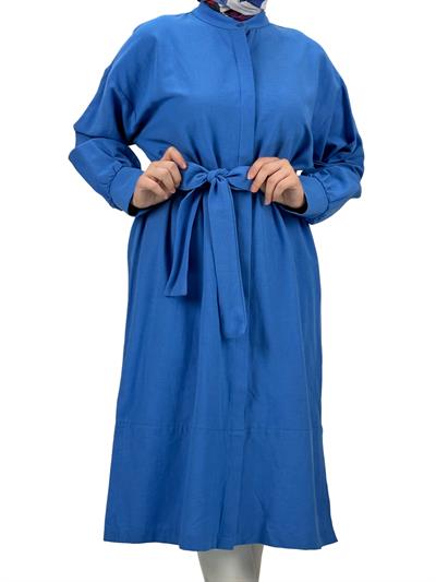Kuşaklı Tunik Mavi OTW8342