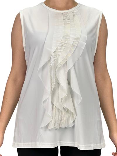 Lazer Varaklı Kolsuz İçlik Ekru OTW838