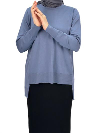 Merserize Triko Bluz İndigo OTW1666