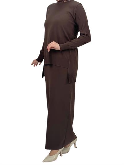 Merserize Triko Bluz Kahve OTW1666