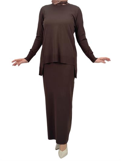 Merserize Triko Bluz Kahve OTW1666