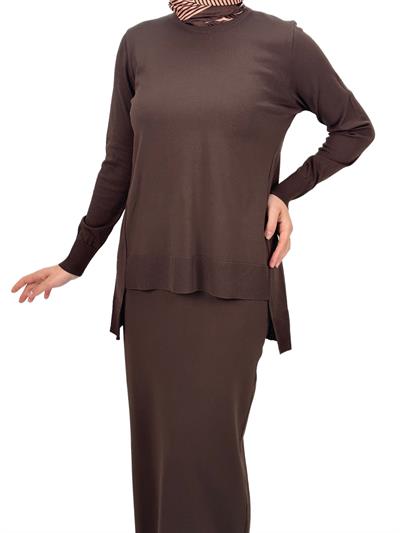 Merserize Triko Bluz Kahve OTW1666