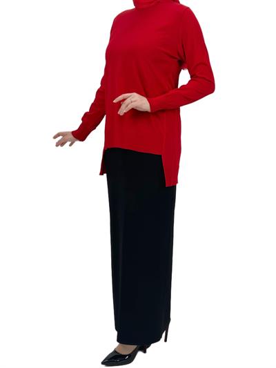 Merserize Triko Bluz Kırmızı OTW1666