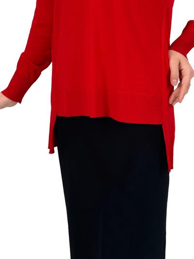 Merserize Triko Bluz Kırmızı OTW1666