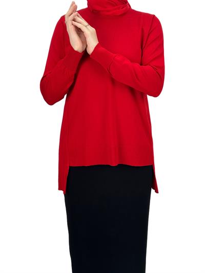 Merserize Triko Bluz Kırmızı OTW1666