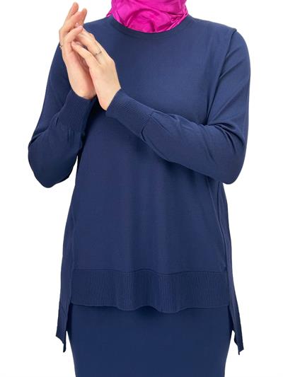 Merserize Triko Bluz Lacivert OTW1666