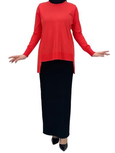 Merserize Triko Bluz Mercan OTW1666