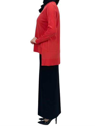 Merserize Triko Bluz Mercan OTW1666