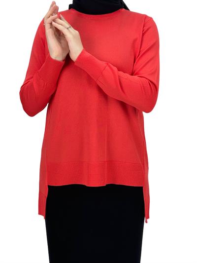 Merserize Triko Bluz Mercan OTW1666