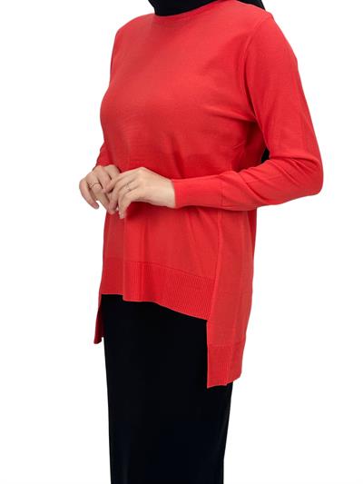 Merserize Triko Bluz Mercan OTW1666