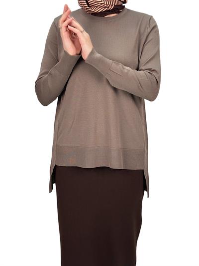 Merserize Triko Bluz Vizon OTW1666