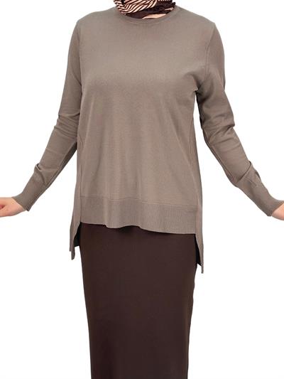 Merserize Triko Bluz Vizon OTW1666