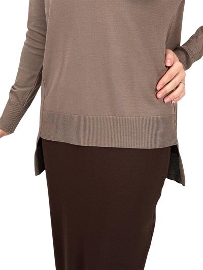 Merserize Triko Bluz Vizon OTW1666