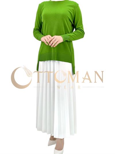 Merserize Triko Bluz Yeşil OTW1666